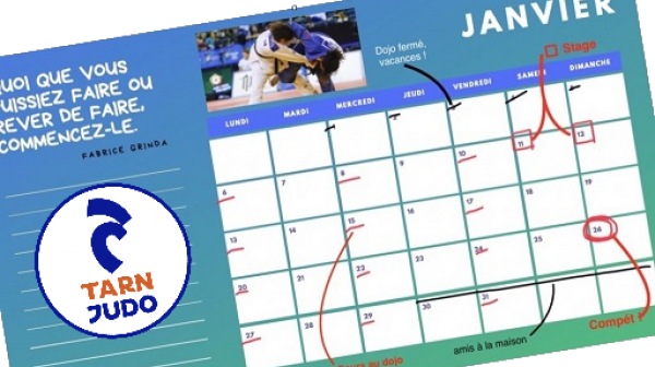 Calendrier sportif du TARN JUDO saison 2025 2026 disponible